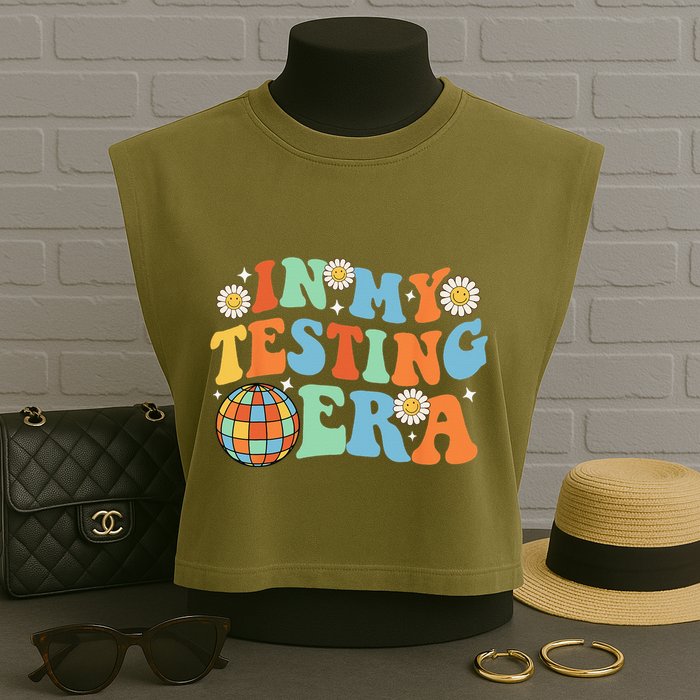 In My Testing Era Testing Day Garment-Dyed Women's Muscle Tee