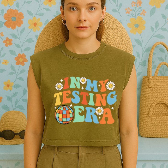 In My Testing Era Testing Day Garment-Dyed Women's Muscle Tee