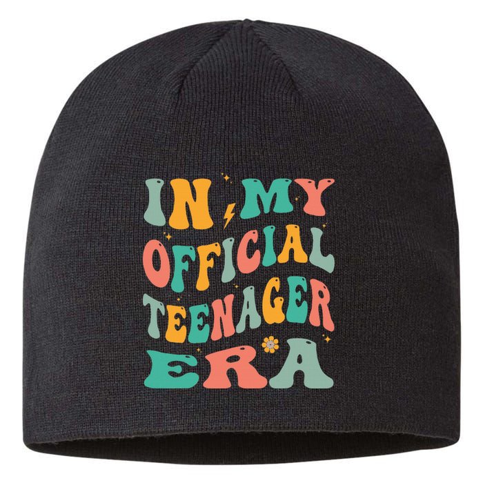 In My Teenager Era Groovy 13th Birthday Sustainable Beanie