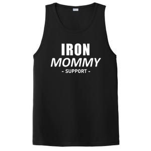 Iron Mommy Triathlon Mom Support Mother Gift PosiCharge Competitor Tank