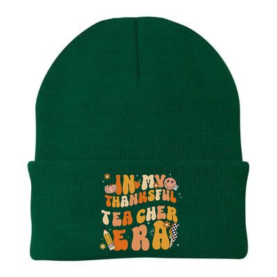 In My Thankful Teacher Era Thanksgiving Autumn TeacherS Day Knit Cap Winter Beanie