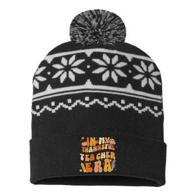 In My Thankful Teacher Era Thanksgiving Autumn TeacherS Day USA-Made Snowflake Beanie