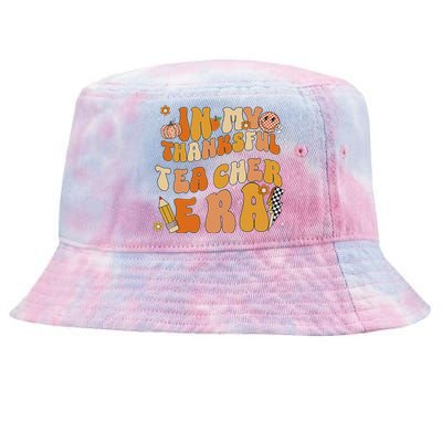 In My Thankful Teacher Era Thanksgiving Autumn TeacherS Day Tie-Dyed Bucket Hat