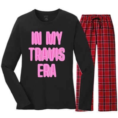 In My Travis Era Women's Long Sleeve Flannel Pajama Set 