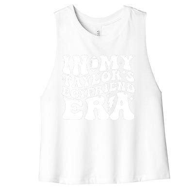 In My Taylors Boyfriend Era Go TaylorS Boyfriend Women's Racerback Cropped Tank