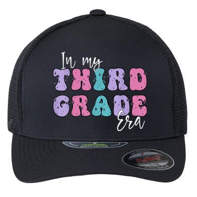 In My Third 3rd Grade Era Groovy Back To School Teacher Kids Flexfit Unipanel Trucker Cap