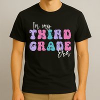 In My Third 3rd Grade Era Groovy Back To School Teacher Kids T-Shirt