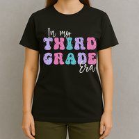 In My Third 3rd Grade Era Groovy Back To School Teacher Kids T-Shirt