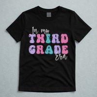 In My Third 3rd Grade Era Groovy Back To School Teacher Kids T-Shirt
