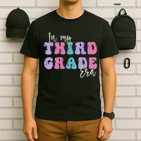 In My Third 3rd Grade Era Groovy Back To School Teacher Kids T-Shirt
