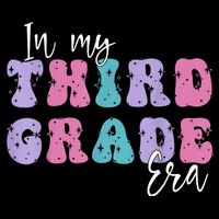 In My Third 3rd Grade Era Groovy Back To School Teacher Kids Button