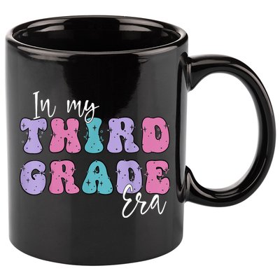 In My Third 3rd Grade Era Groovy Back To School Teacher Kids 11oz C Handle Ceramic Mug