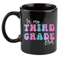 In My Third 3rd Grade Era Groovy Back To School Teacher Kids 11oz C Handle Ceramic Mug