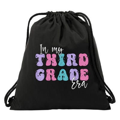 In My Third 3rd Grade Era Groovy Back To School Teacher Kids Drawstring Bag