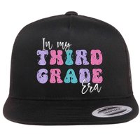 In My Third 3rd Grade Era Groovy Back To School Teacher Kids Flat Bill Trucker Hat