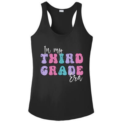 In My Third 3rd Grade Era Groovy Back To School Teacher Kids Ladies PosiCharge Competitor Racerback Tank