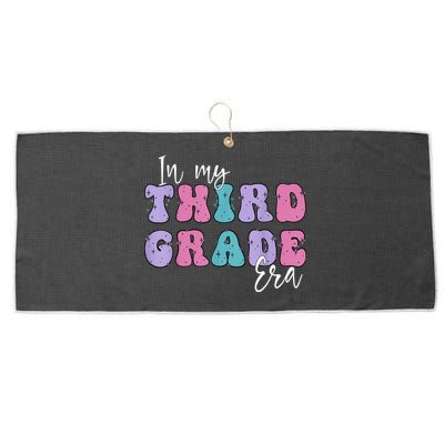 In My Third 3rd Grade Era Groovy Back To School Teacher Kids Large Microfiber Waffle Golf Towel
