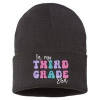 In My Third 3rd Grade Era Groovy Back To School Teacher Kids Sustainable Knit Beanie