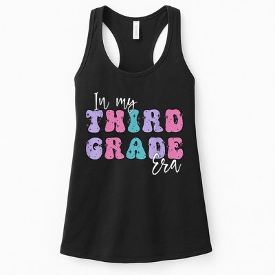 In My Third 3rd Grade Era Groovy Back To School Teacher Kids Womens Tank Top