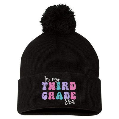 In My Third 3rd Grade Era Groovy Back To School Teacher Kids Pom Pom 12in Knit Beanie
