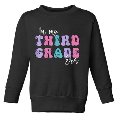 In My Third 3rd Grade Era Groovy Back To School Teacher Kids Toddler Sweatshirt