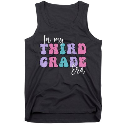 In My Third 3rd Grade Era Groovy Back To School Teacher Kids Tank Top