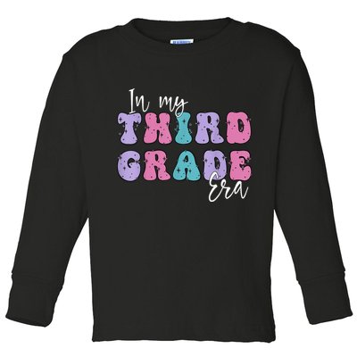 In My Third 3rd Grade Era Groovy Back To School Teacher Kids Toddler Long Sleeve Shirt