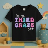 In My Third 3rd Grade Era Groovy Back To School Teacher Kids Toddler T-Shirt