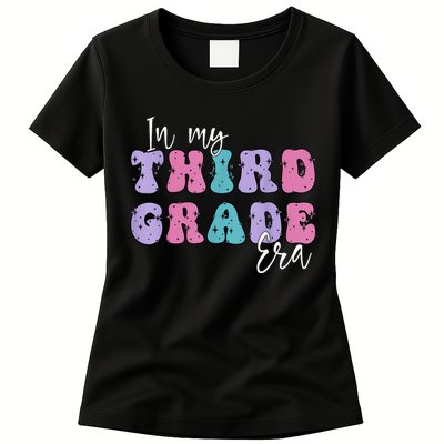 In My Third 3rd Grade Era Groovy Back To School Teacher Kids Womens T-Shirt