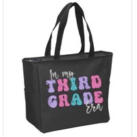 In My Third 3rd Grade Era Groovy Back To School Teacher Kids Zip Tote Bag