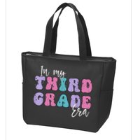 In My Third 3rd Grade Era Groovy Back To School Teacher Kids Zip Tote Bag