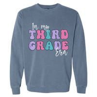 In My Third 3rd Grade Era Groovy Back To School Teacher Kids Garment-Dyed Sweatshirt
