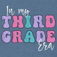 In My Third 3rd Grade Era Groovy Back To School Teacher Kids Garment-Dyed Sweatshirt