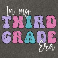 In My Third 3rd Grade Era Groovy Back To School Teacher Kids Cotton Canvas Backpack