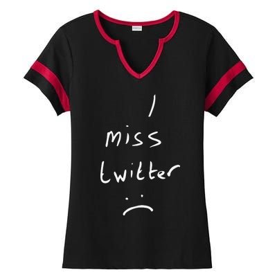 I Miss Twitter Ladies Halftime Notch Neck Tee