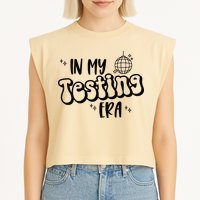In My Testing Era Garment-Dyed Women's Muscle Tee