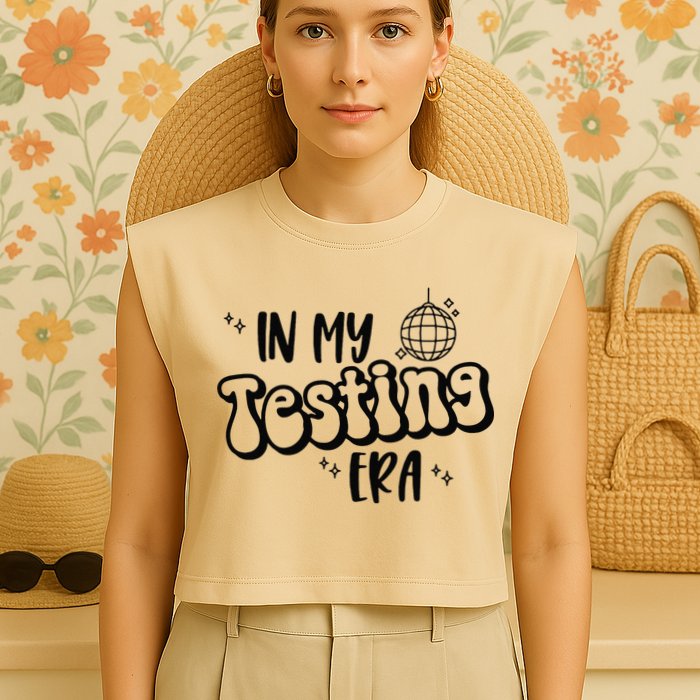 In My Testing Era Garment-Dyed Women's Muscle Tee