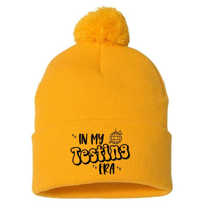 In My Testing Era Pom Pom 12in Knit Beanie