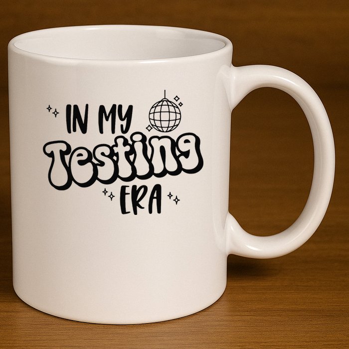 In My Testing Era 11oz C Handle Ceramic Mug
