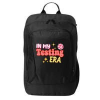 In My Testing Era Funny Testing Teacher Teaching Student Testing City Backpack