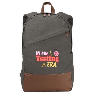 In My Testing Era Funny Testing Teacher Teaching Student Testing Cotton Canvas Backpack