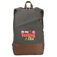 In My Testing Era Funny Testing Teacher Teaching Student Testing Cotton Canvas Backpack