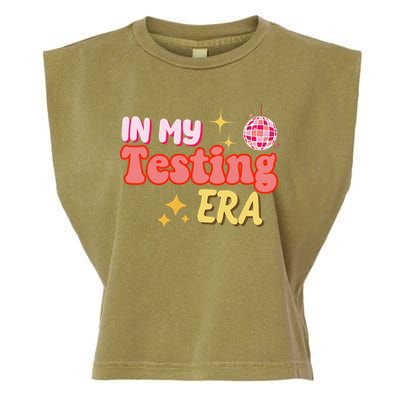 In My Testing Era Funny Testing Teacher Teaching Student Testing Garment-Dyed Women's Muscle Tee
