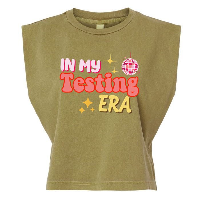 In My Testing Era Funny Testing Teacher Teaching Student Testing Garment-Dyed Women's Muscle Tee