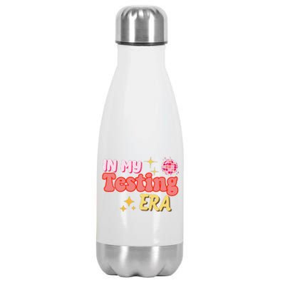 In My Testing Era Funny Testing Teacher Teaching Student Testing Stainless Steel Insulated Water Bottle