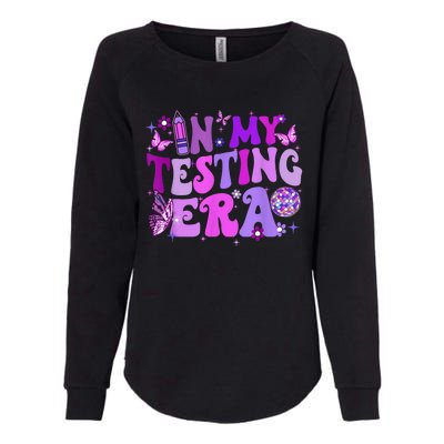 In My Testing Era Funny Teacher Exam Day Womens California Wash Sweatshirt