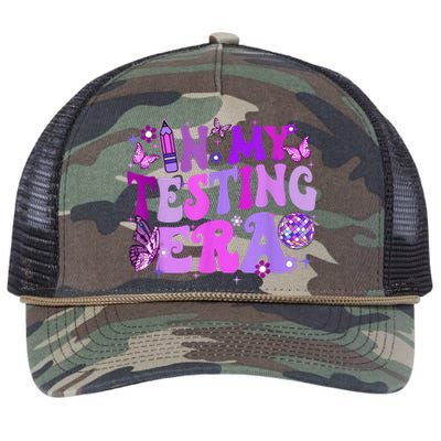 In My Testing Era Funny Teacher Exam Day Retro Rope Trucker Hat Cap