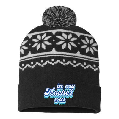 In My Teacher Era In Blue USA-Made Snowflake Beanie