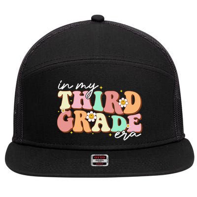 In My Third Grade Era Retro Back To School Teacher Student 7 Panel Mesh Trucker Snapback Hat