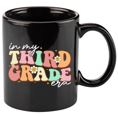In My Third Grade Era Retro Back To School Teacher Student 11oz C Handle Ceramic Mug